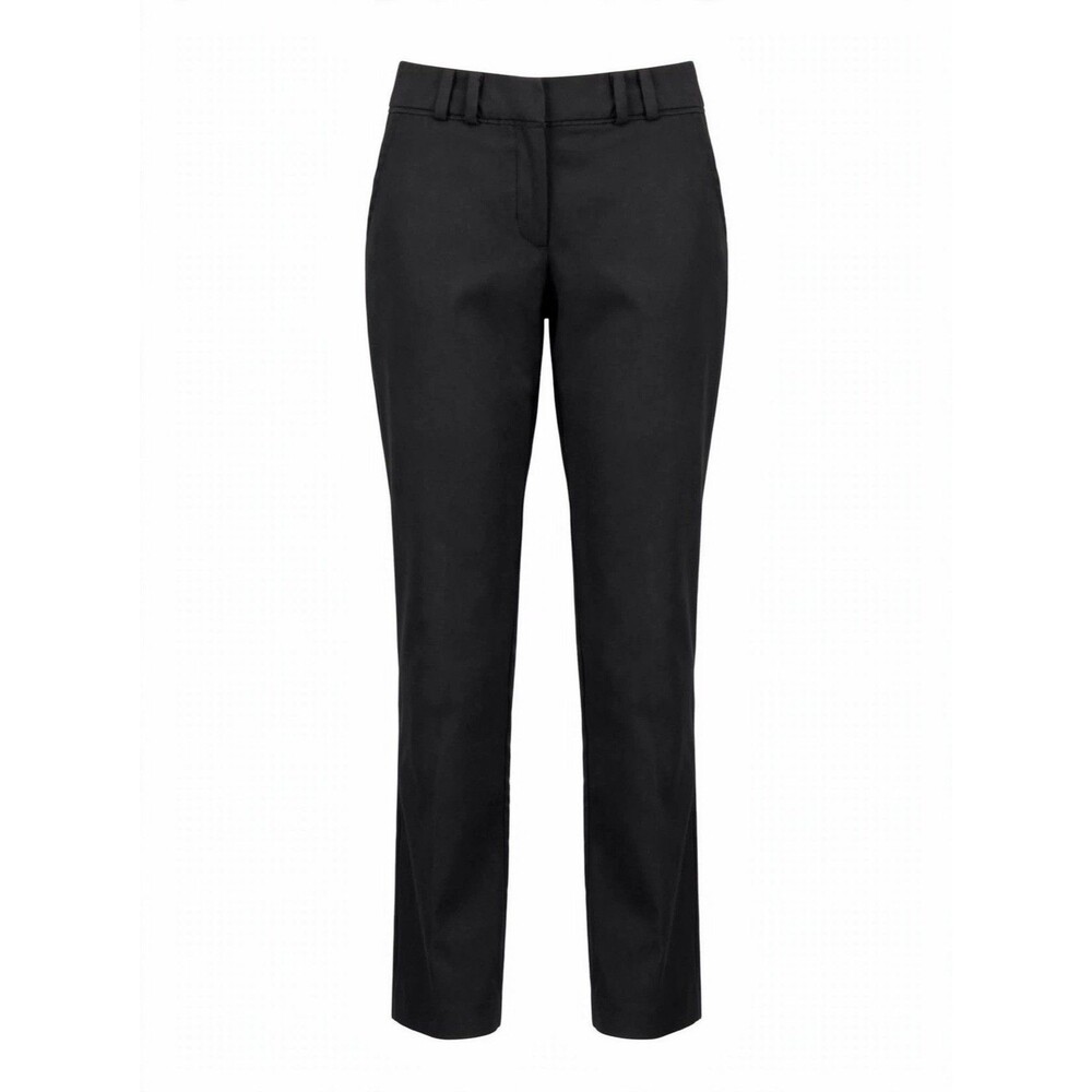 7th Avenue 10 Black Straight Leg Pants Long Work Formal Stretch Office